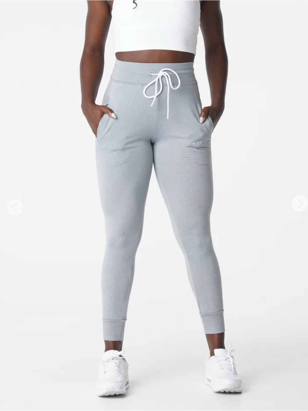 Gray Jogger Pants with Drawstring